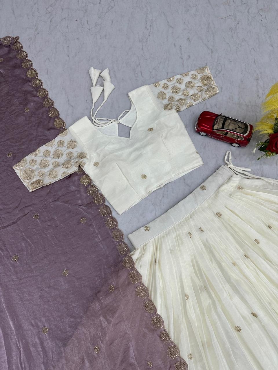 Wine Chinon Lehenga Choli Set