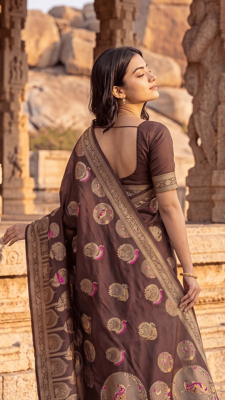 Royal Meenakari Silk Saree