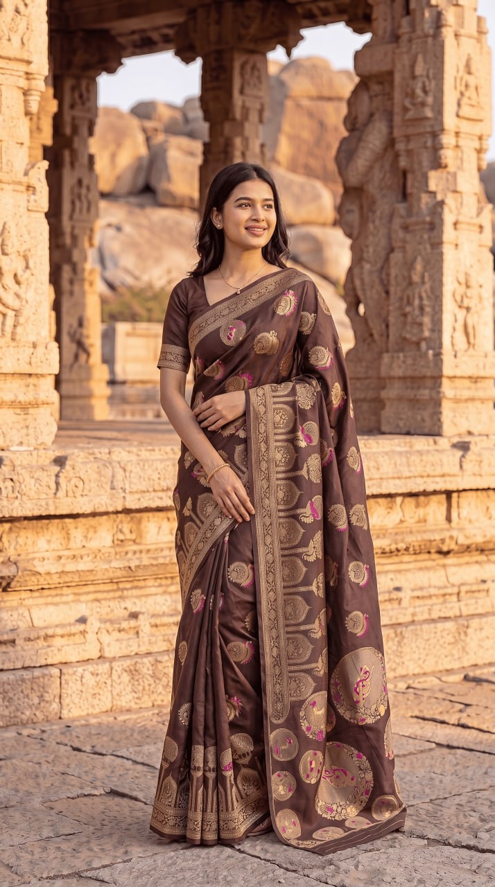 Royal Meenakari Silk Saree