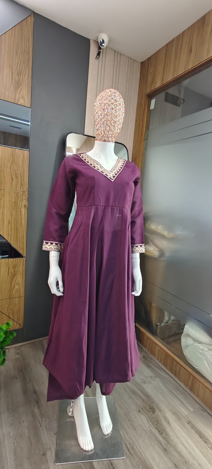 Purple Taara Anarkali Set