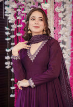Purple Taara Anarkali Set