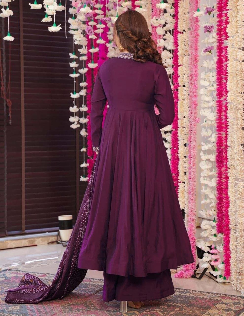 Purple Taara Anarkali Set