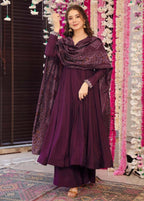 Purple Taara Anarkali Set