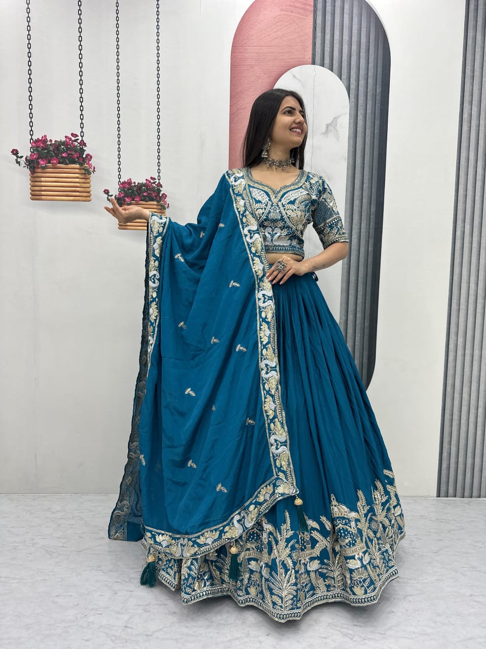 Royal Chinon Lehenga Set