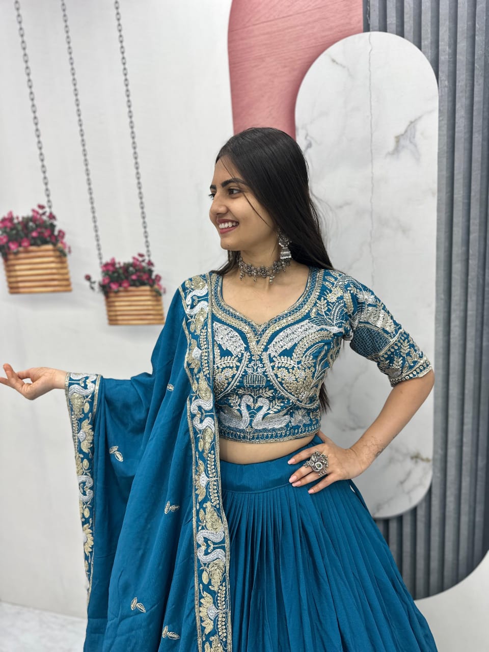 Royal Chinon Lehenga Set