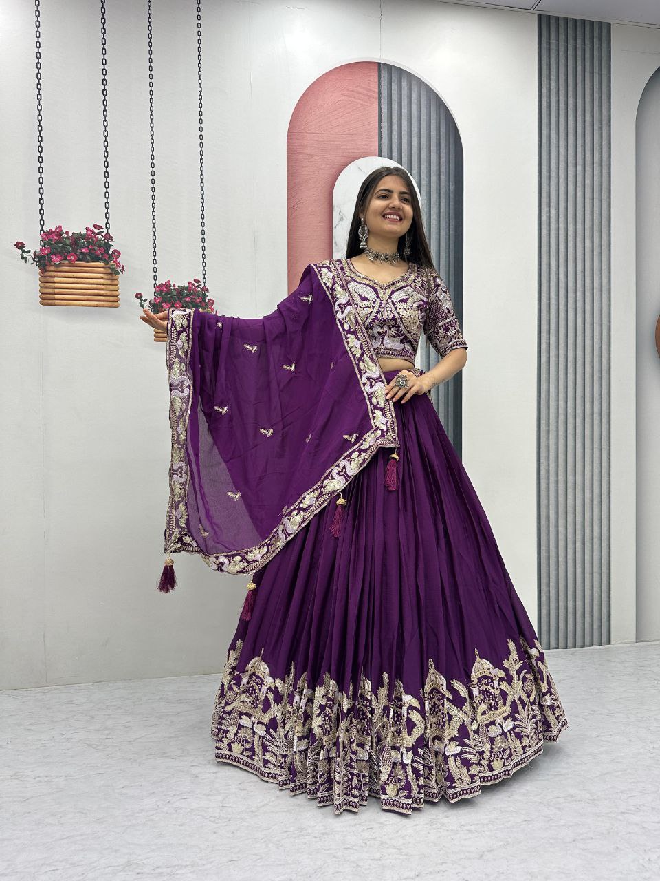 Royal Chinon Lehenga Set