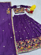 Designer Chinon Lehenga Set