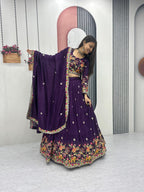 Designer Chinon Lehenga Set