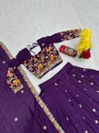 Designer Chinon Lehenga Set