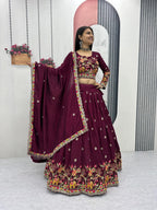 Designer Chinon Lehenga Set