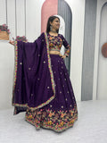 Designer Chinon Lehenga Set