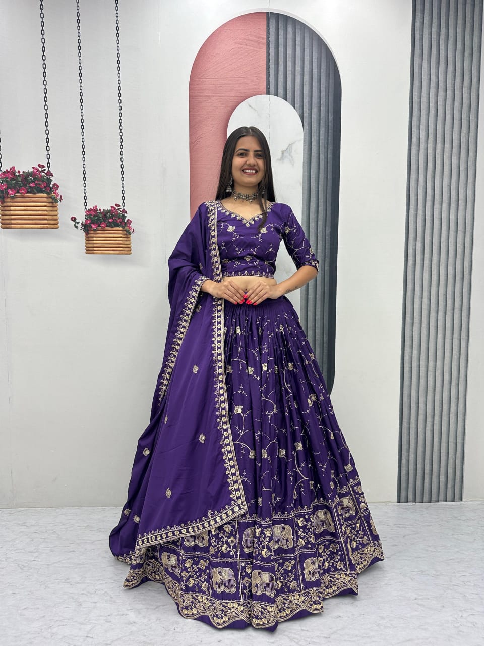 Luxury Crepe Silk Lehenga