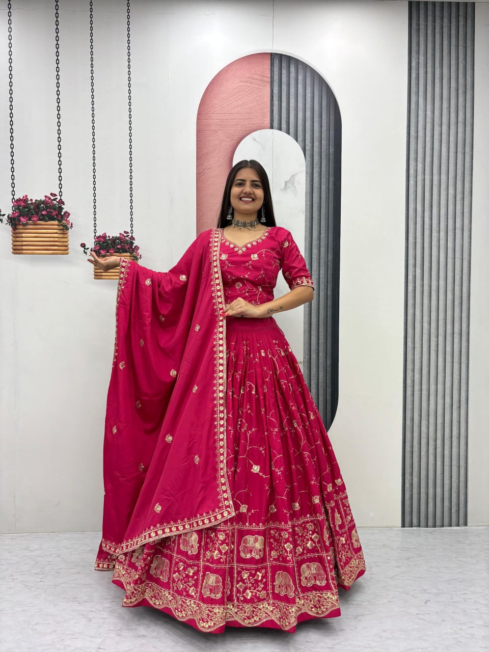 Luxury Crepe Silk Lehenga