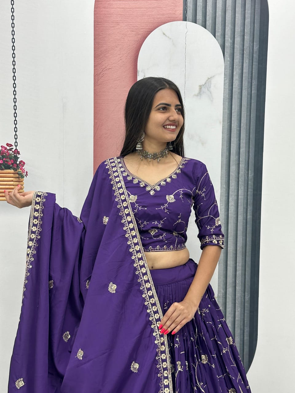 Luxury Crepe Silk Lehenga
