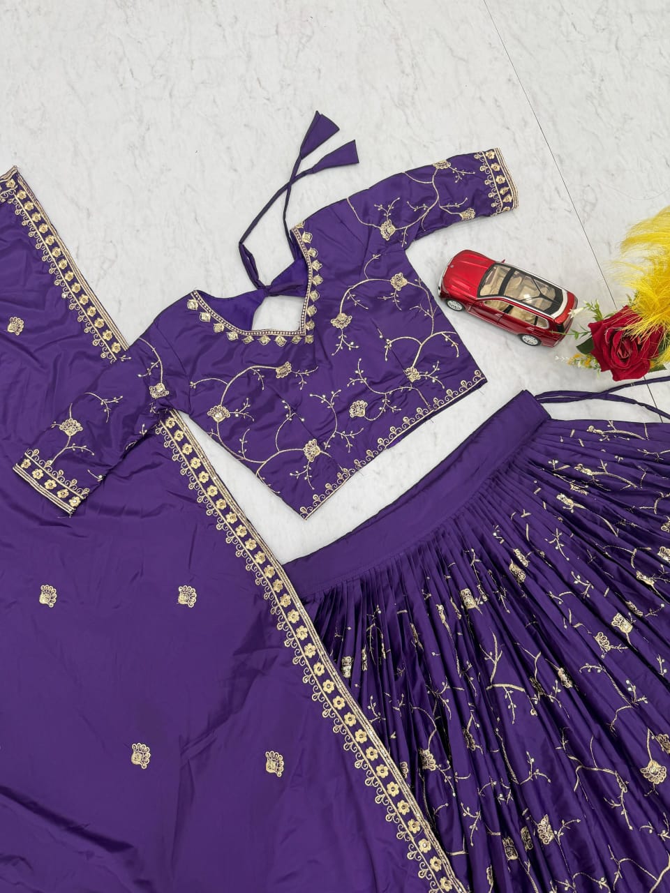 Luxury Crepe Silk Lehenga