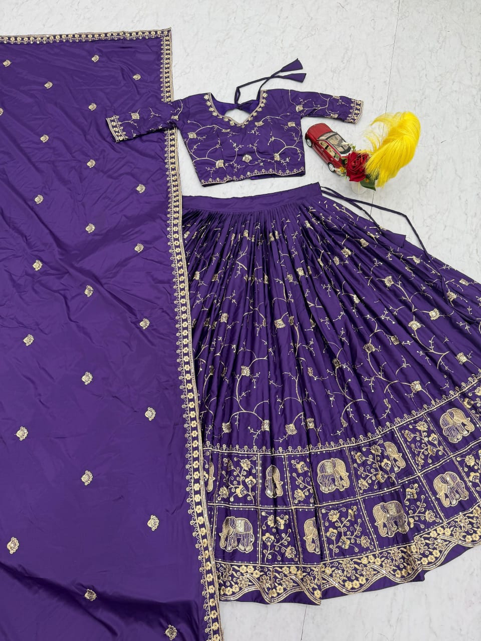 Luxury Crepe Silk Lehenga