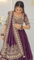 Elegant Chinon Lehenga Set