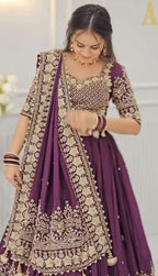 Elegant Chinon Lehenga Set