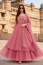 Art Silk Anarkali Gown Set