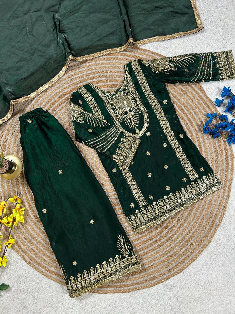 Kids Fendy Silk Palazzo Set