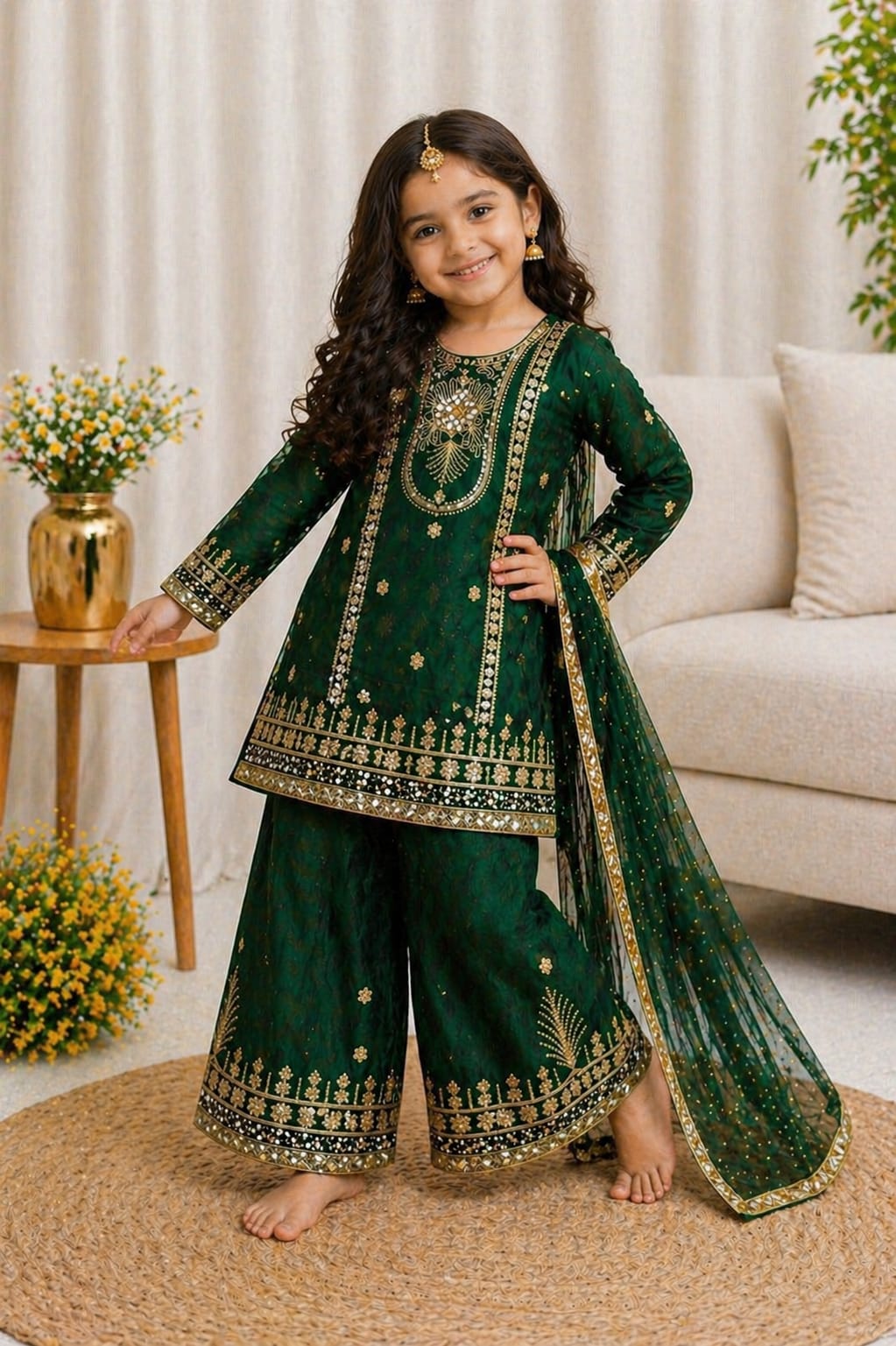 Kids Fendy Silk Palazzo Set