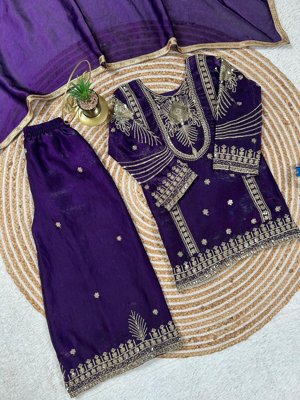 Kids Fendy Silk Palazzo Set