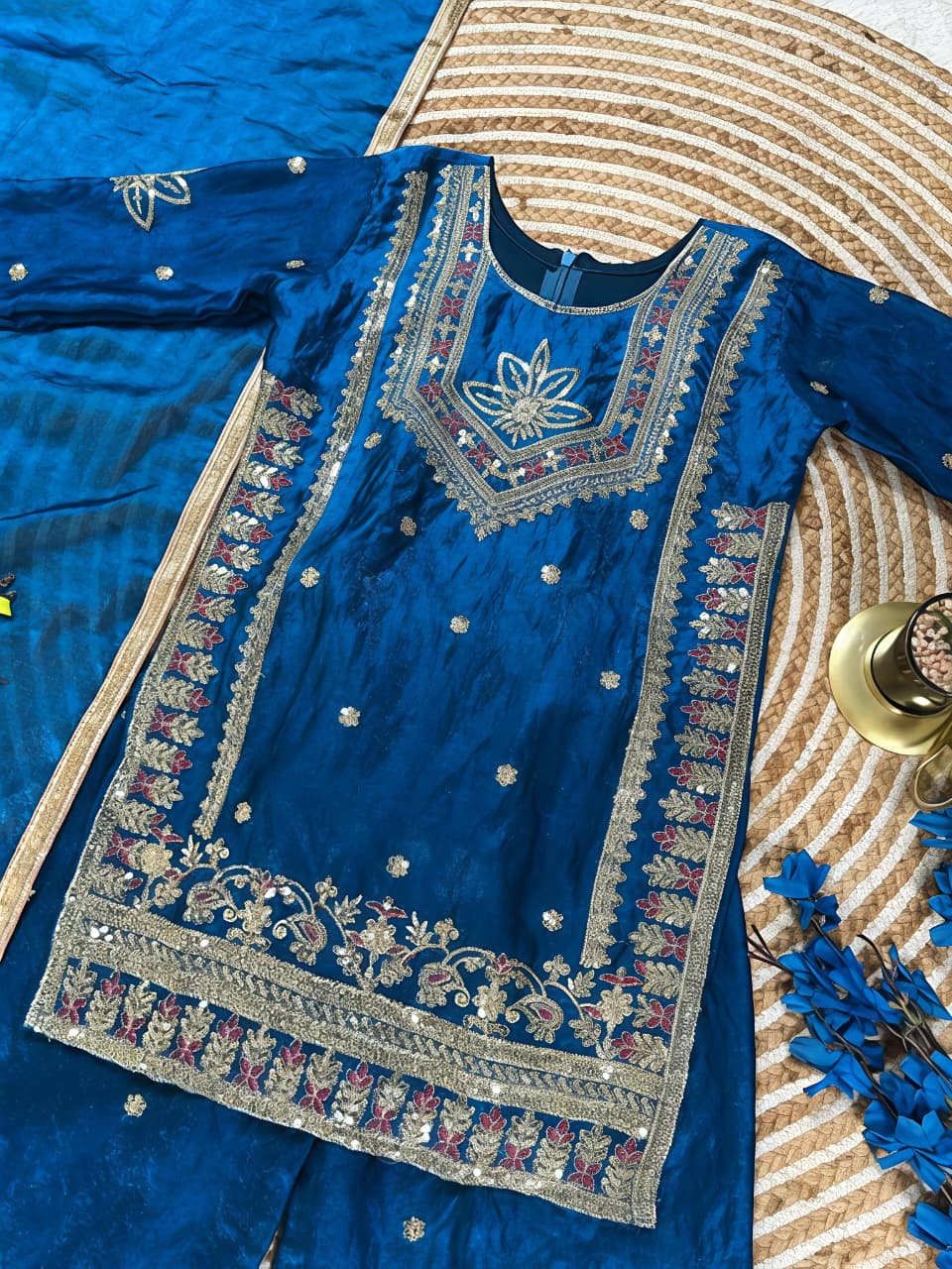 Kids Premium Silk Palazzo Set