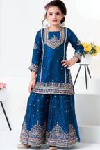 Kids Premium Silk Palazzo Set