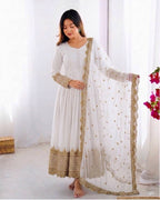 Embroidered Georgette Gown Set