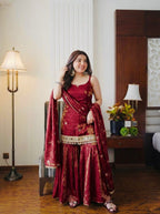 Mirror Work Sharara Set