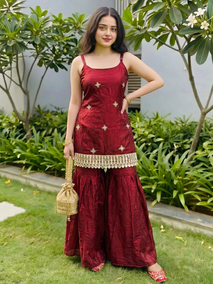 Mirror Work Sharara Set