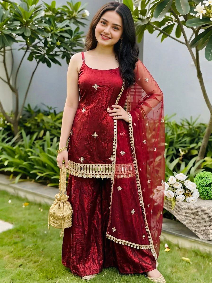 Mirror Work Sharara Set
