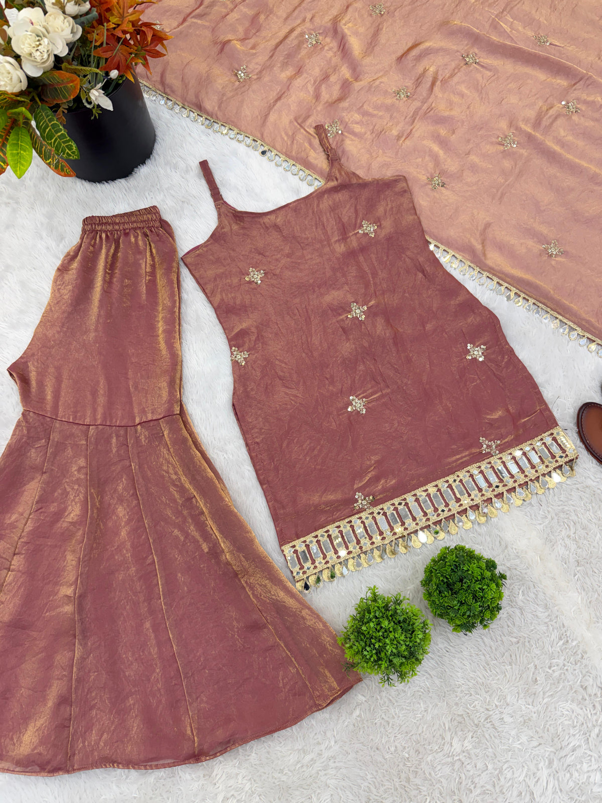 Mirror Work Sharara Set