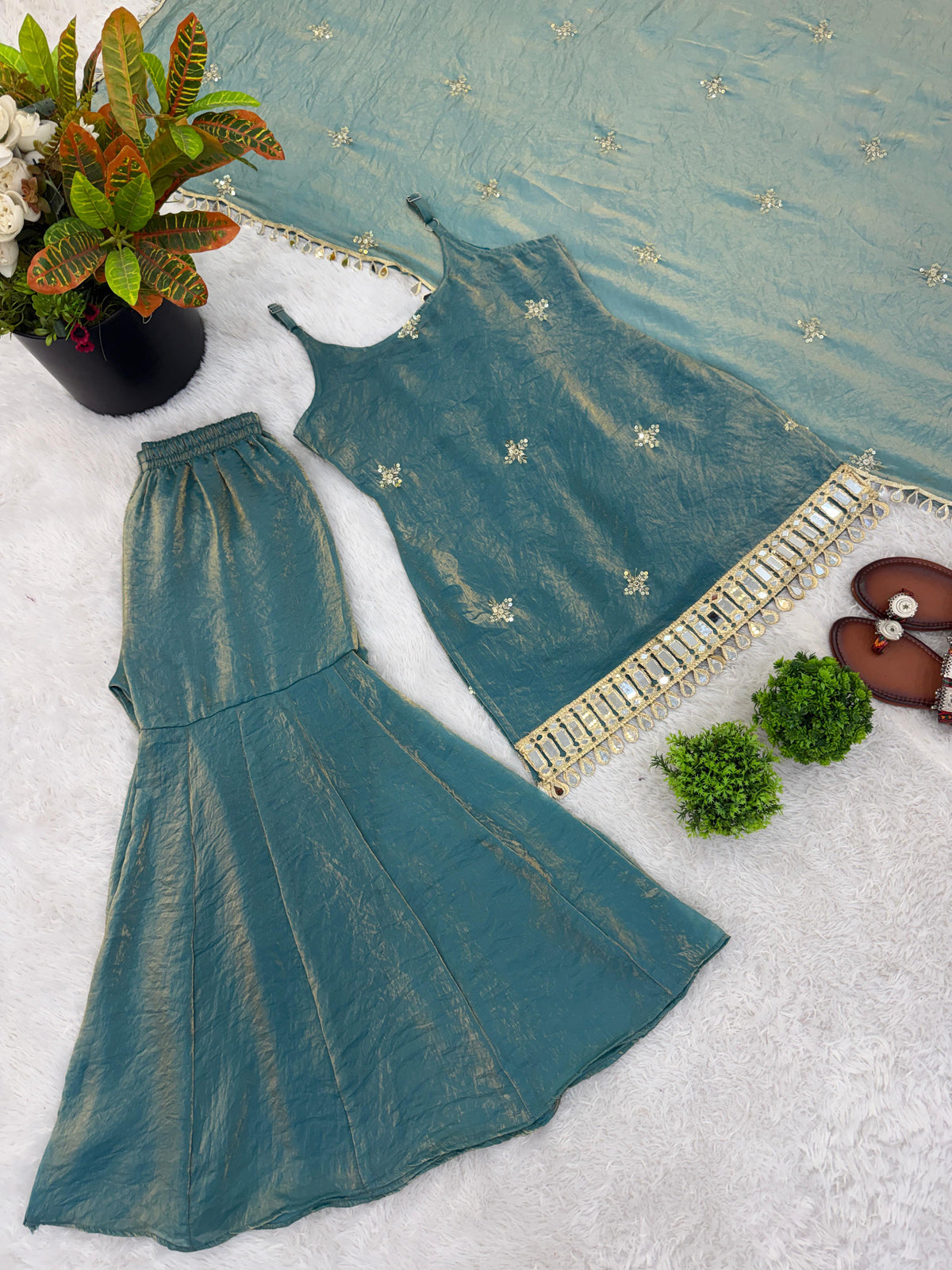 Mirror Work Sharara Set