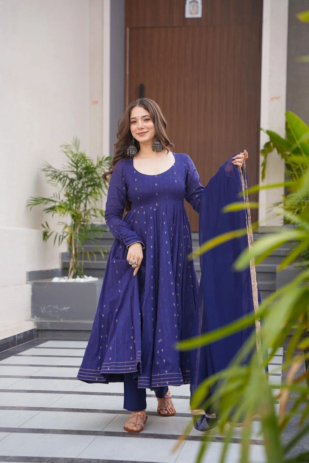 Digital Print Anarkali Set