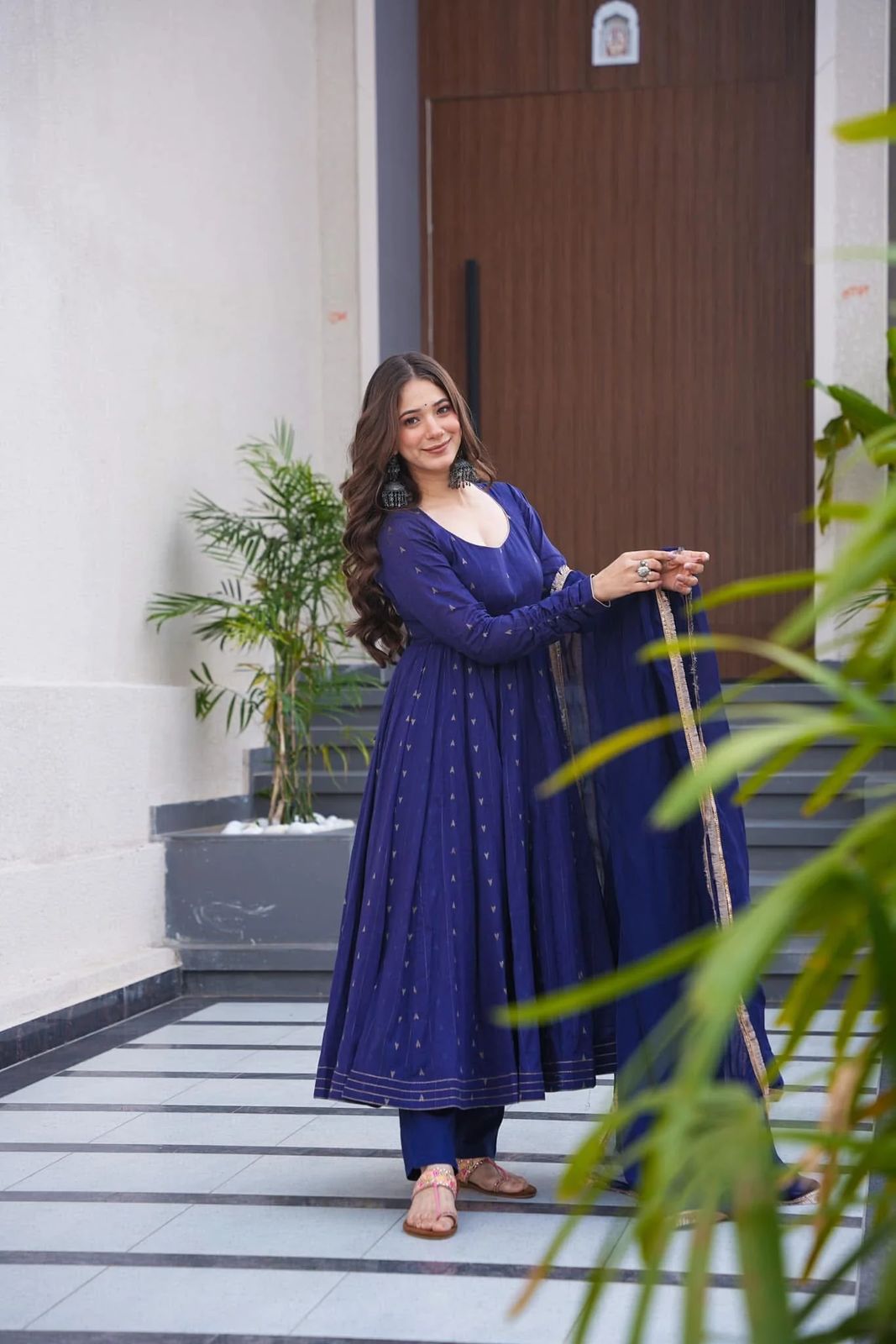 Digital Print Anarkali Set