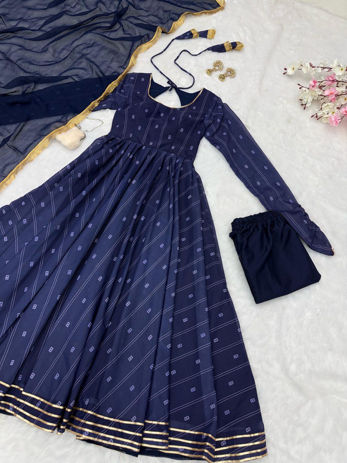 Digital Print Anarkali Set