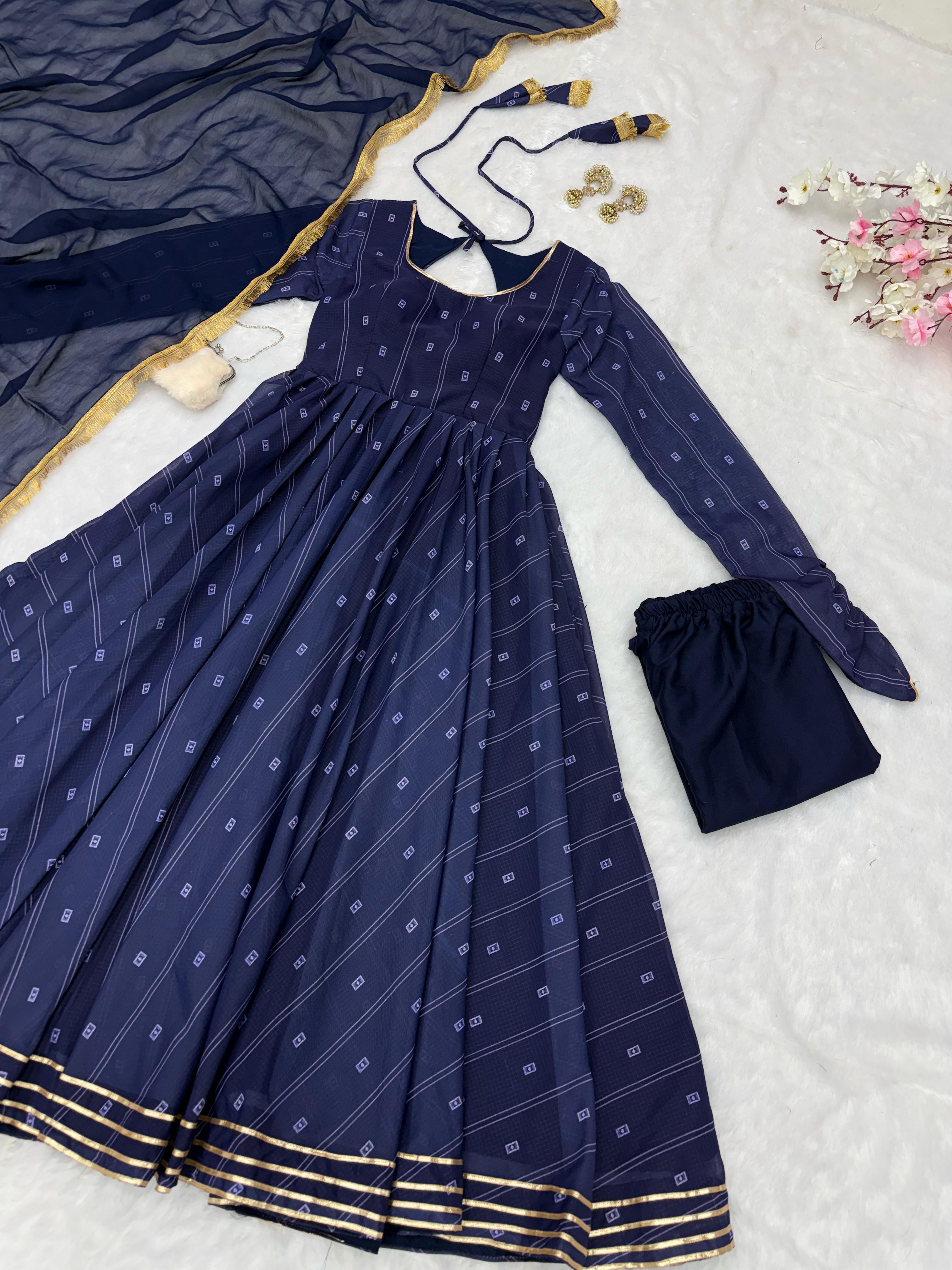 Digital Print Anarkali Set