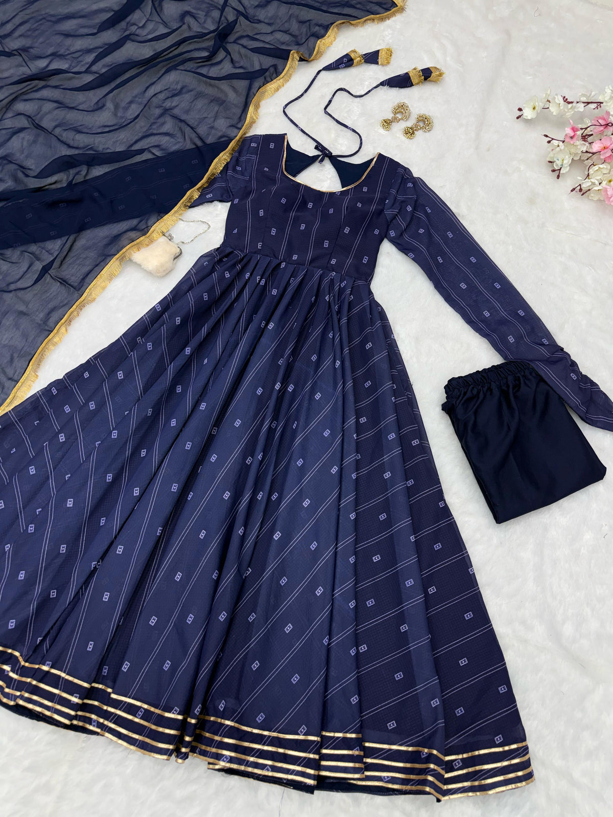 Digital Print Anarkali Set
