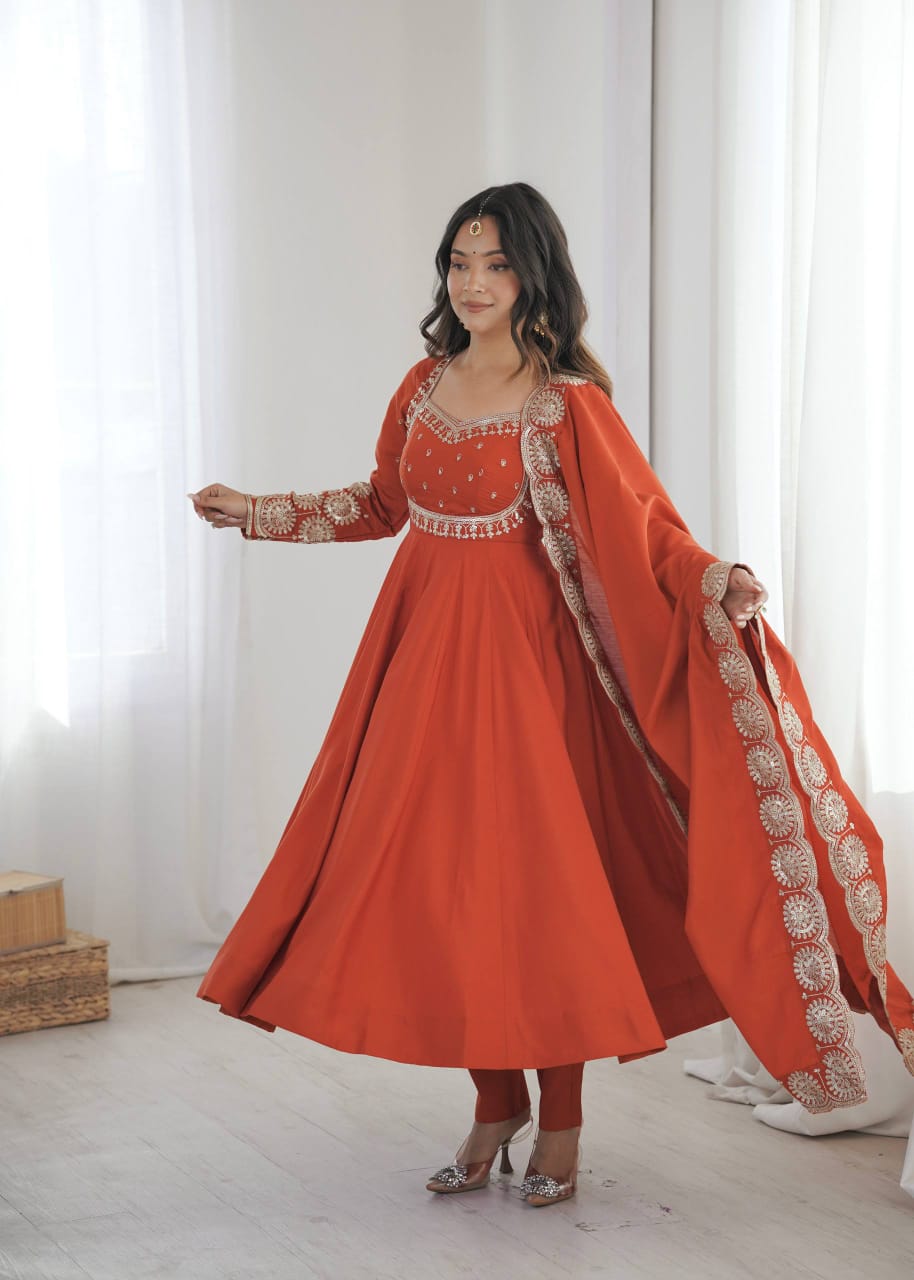 Festive & Wedding Wear Embroidered Anarkali Set