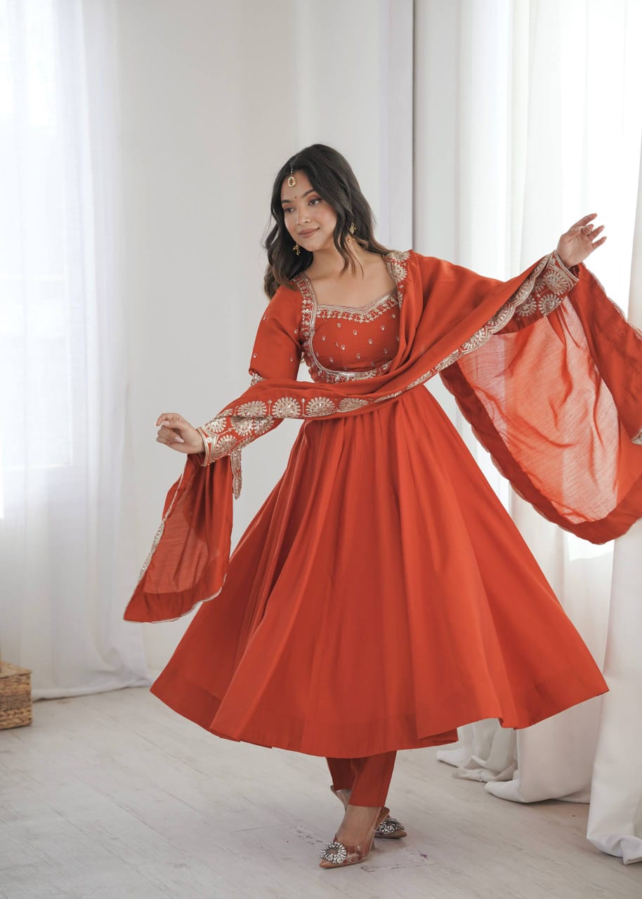 Festive & Wedding Wear Embroidered Anarkali Set
