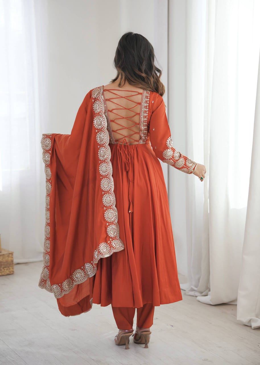 Festive & Wedding Wear Embroidered Anarkali Set