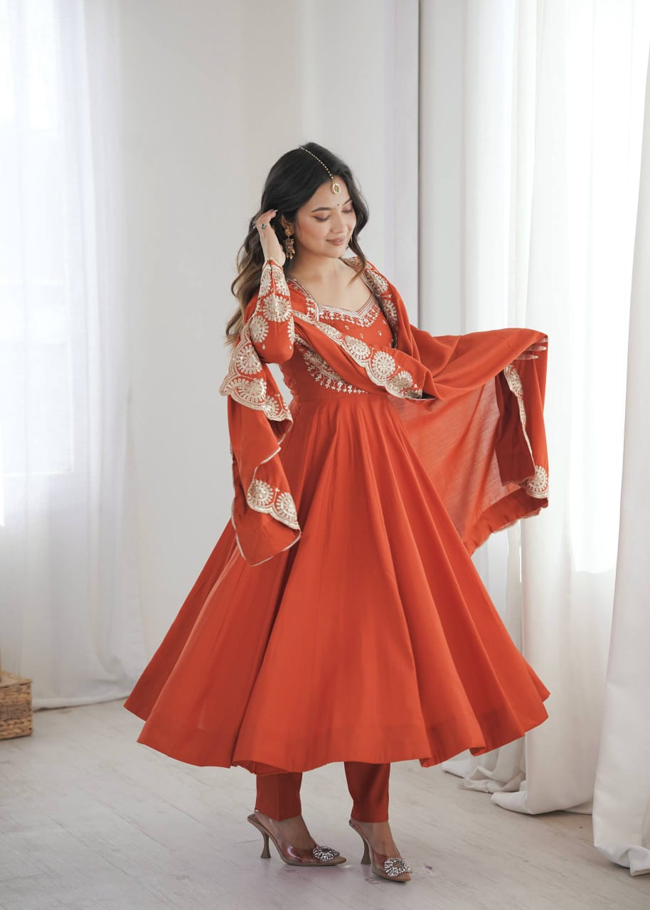 Festive & Wedding Wear Embroidered Anarkali Set
