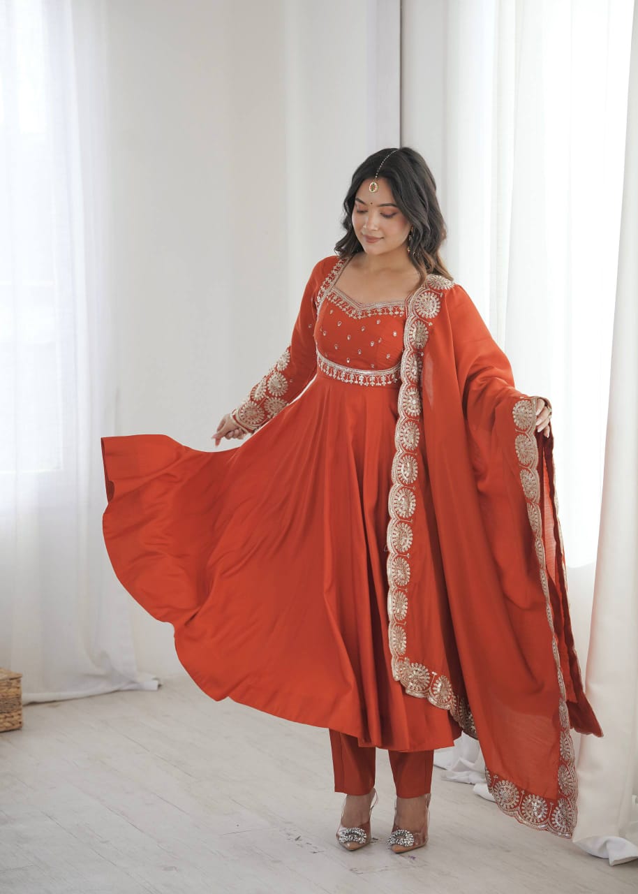 Festive & Wedding Wear Embroidered Anarkali Set