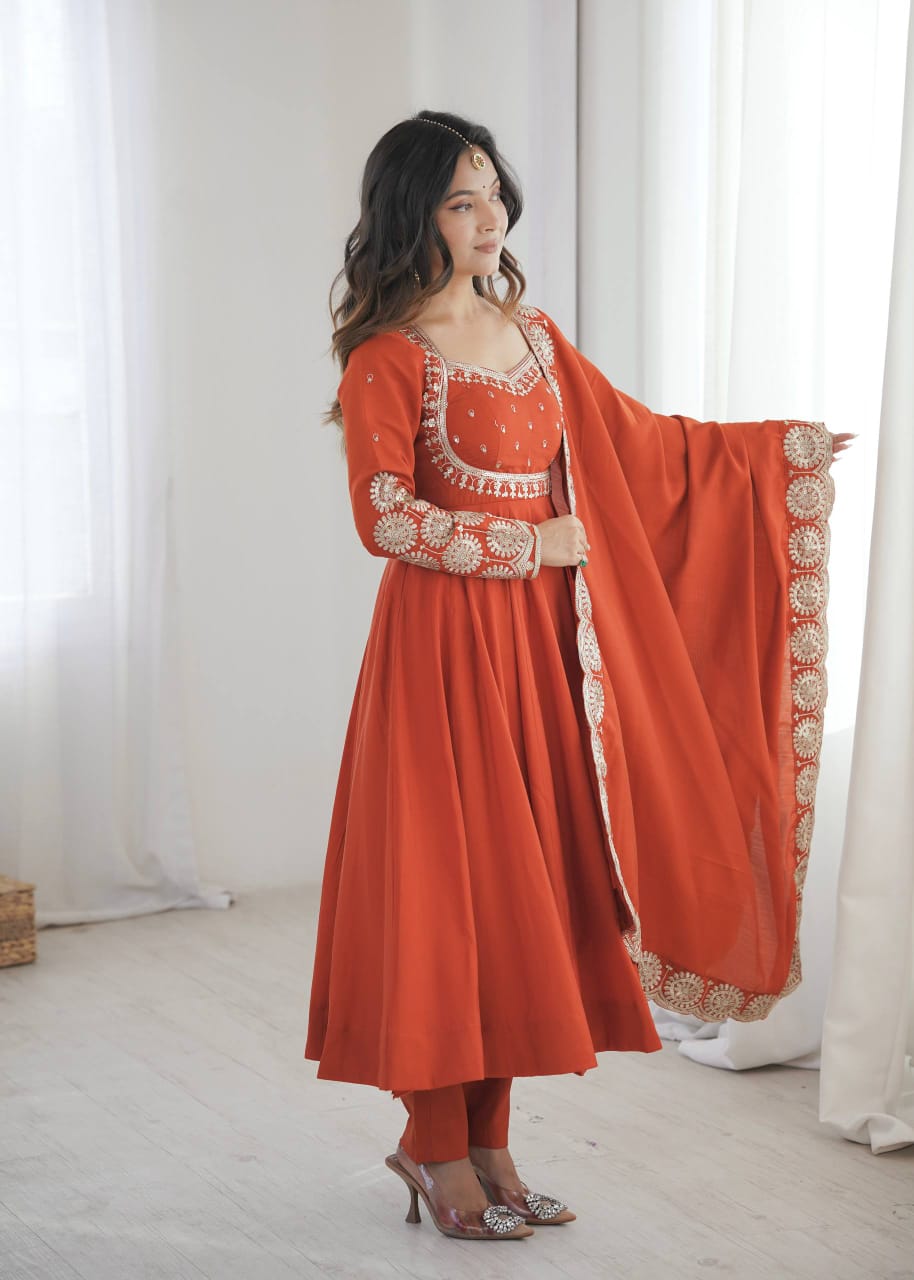 Festive & Wedding Wear Embroidered Anarkali Set