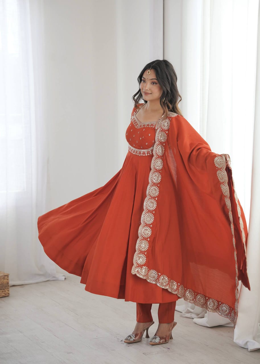 Festive & Wedding Wear Embroidered Anarkali Set