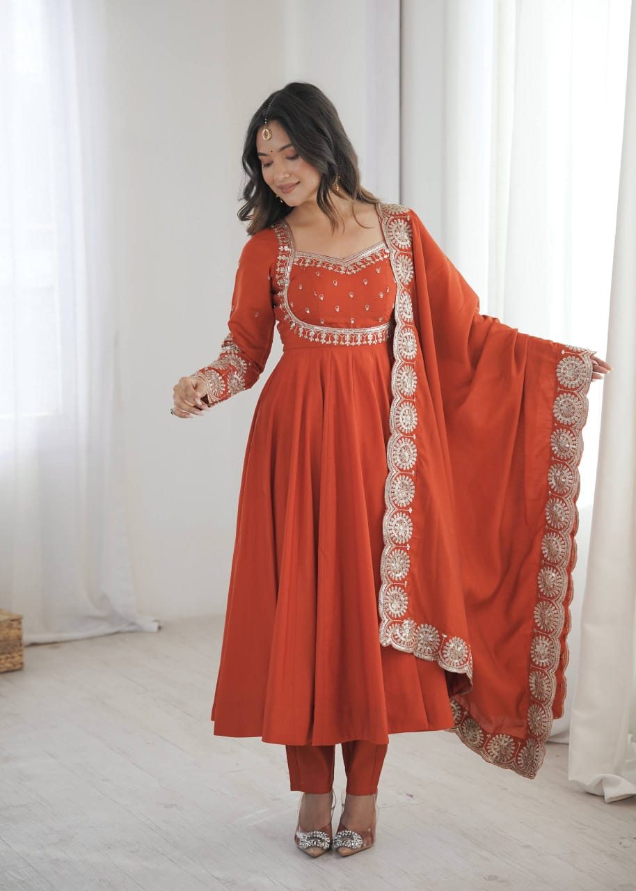 Festive & Wedding Wear Embroidered Anarkali Set